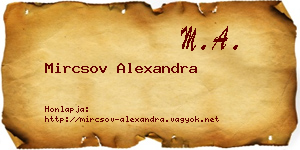 Mircsov Alexandra névjegykártya