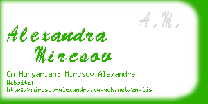 alexandra mircsov business card